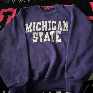 purple crewneck